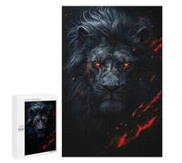 Puzzles pour Adultes 1000 PCS Evil Black Lion Puzzle pour Adultes - Jeux Relaxants - Difficulté : Difficile - Cadeaux pour Les Amis Et La Famille 1000 PCS