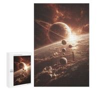 Puzzles pour Adultes 1000 PCS Exploring The Solar System Planets and Moons Puzzles pour Adultes - Anti-Stress - Défi Stimulant - Jeux De Réflexion en Famille 1000 PCS