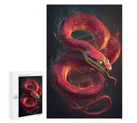 Puzzles pour Adultes 1000 PCS Flaming Red Serpent Artwork Puzzle pour Adolescents Assemblage De Motifs Interaction Parent-Enfant Jeu Au Design Attrayant 1000 PCS