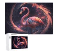 Puzzles pour Adultes 1000 PCS Flamingo in Cosmic Spiral Puzzles pour Adolescents, Jeux De Réflexion, Décoration Murale, Cadeaux De Noël Et d'anniversaire 1000 PCS