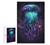 Puzzles pour Adultes 1000 PCS Galactic Jellyfish Art Print Puzzle pour Adolescents Assemblage De Motifs Interaction Parent-Enfant Jeu Au Design Attrayant 1000 PCS