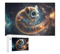 Puzzles pour Adultes 1000 PCS Galactic Lemur A Cosmic Creature Puzzles pour Adolescents, Jeux De Réflexion, Décoration Murale, Cadeaux De Noël Et d'anniversaire 1000 PCS