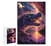 Puzzles pour Adultes 1000 PCS Godzilla Vs. Nature Epic Battle Puzzle pour Adolescents Assemblage De Motifs Interaction Parent-Enfant Jeu Au Design Attrayant 1000 PCS