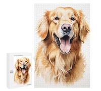 Puzzles pour Adultes 1000 PCS Golden Retriever Puzzle pour Adultes - Jeux Relaxants - Difficulté : Difficile - Cadeaux pour Les Amis Et La Famille 1000 PCS