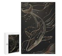 Puzzles pour Adultes 1000 PCS Golden Whale Ocean Puzzle pour Adultes - Jeux Relaxants - Difficulté : Difficile - Cadeaux pour Les Amis Et La Famille 1000 PCS