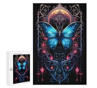 Puzzles pour Adultes 1000 PCS Gothic Butterfly Art Print Puzzles pour Adolescents - Anti-Stress - Défi Éducatif - Cadeaux De Noël Et d'anniversaire 1000 PCS
