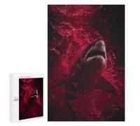 Puzzles pour Adultes 1000 PCS Great White Shark Attack Puzzles pour Adolescents - Anti-Stress - Défi Éducatif - Cadeaux De Noël Et d'anniversaire 1000 PCS