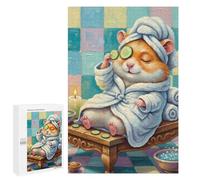 Puzzles pour Adultes 1000 PCS Hamster Spa Day Puzzle pour Adultes, Jeu De Réflexion, Décoration Murale, Cadeau d'anniversaire, Cadeaux, 1000 PCS