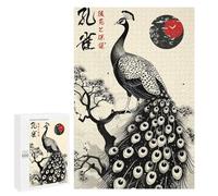 Puzzles pour Adultes 1000 PCS Japanese Beautiful Peacock Puzzles pour Adolescents, Jouets, Décoration Murale, Motifs À Assembler, Cadeaux pour Les Amis Et La Famille 1000 PCS