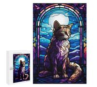 Puzzles pour Adultes 1000 PCS Japanese Bobtail Cat Abstr Puzzle pour Adultes - Jeux Relaxants - Difficulté : Difficile - Cadeaux pour Les Amis Et La Famille 1000 PCS
