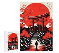 Puzzles pour Adultes 1000 PCS Japanese Landscape with Torii Gate Puzzle pour Adultes - Jeux Relaxants - Difficulté : Difficile - Cadeaux pour Les Amis Et La Famille 1000 PCS