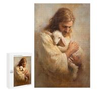 Puzzles pour Adultes 1000 PCS Jesus Holding Lamb Painting-6 Puzzle pour Adolescents Assemblage De Motifs Interaction Parent-Enfant Jeu Au Design Attrayant 1000 PCS