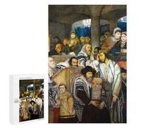 Puzzles Pour Adultes 1000 PCS Jews Praying in Synagogue Puzzle Pour Adultes Jeux Relaxants Analyse Et Logique Cadeaux Uniques Pour Anniversaire Et Noël 1000 PCS