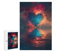 Puzzles pour Adultes 1000 PCS Love in Flames Heart on Fire Puzzle pour Adolescents Assemblage De Motifs Interaction Parent-Enfant Jeu Au Design Attrayant 1000 PCS