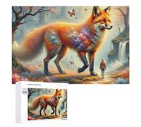 Puzzles pour Adultes 1000 PCS Magical Fox Encounter in Fantasy Forest Puzzles pour Adolescents, Jeux De Réflexion, Décoration Murale, Cadeaux De Noël Et d'anniversaire 1000 PCS