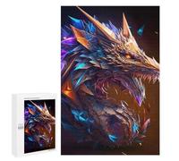 Puzzles pour Adultes 1000 PCS Mystical Dragon Head Puzzle pour Adultes, Jeu De Réflexion, Décoration Murale, Cadeau d'anniversaire, Cadeaux, 1000 PCS