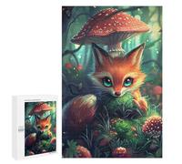 Puzzles pour Adultes 1000 PCS Mystical Forest Fox Puzzles pour Adolescents - Anti-Stress - Défi Éducatif - Cadeaux De Noël Et d'anniversaire 1000 PCS