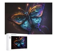 Puzzles pour Adultes 1000 PCS Neon Butterfly Artwork -1 Puzzle pour Adultes, Jouet, Décoration Murale, Cadeau pour Femmes, pour Les Jeux 1000 PCS