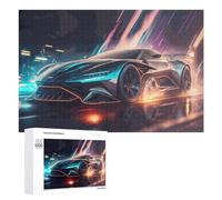 Puzzles pour Adultes 1000 PCS Neon Future Racing Car -2 Puzzles pour Adultes : des Jeux Amusants Et des Cadeaux Originaux Et Humoristiques pour Vos Proches 1000 PCS
