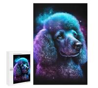 Puzzles pour Adultes 1000 PCS Neon Poodle Galaxy Art Print Puzzle pour Adolescents Assemblage De Motifs Interaction Parent-Enfant Jeu Au Design Attrayant 1000 PCS