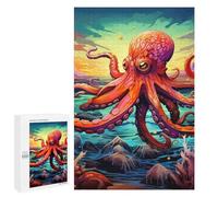 Puzzles pour Adultes 1000 PCS Ocean Giant Octopus Puzzles pour Adolescents, Jeux De Réflexion, Décoration Murale, Cadeaux De Noël Et d'anniversaire 1000 PCS