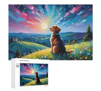 Puzzles pour Adultes 1000 PCS Painted Dog Dreamscape Puzzles pour Adolescents, Jeux De Réflexion, Décoration Murale, Cadeaux De Noël Et d'anniversaire 1000 PCS