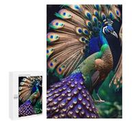 Puzzles pour Adultes 1000 PCS Peacock with Spread Feathers Puzzles pour Adultes Analyse Et Logique Entraînez Votre Cerveau Et Vos Mains Jeu Intellectuel