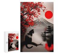 Puzzles pour Adultes 1000 PCS Puzzles Abstract Fuji Mountain Feline Serene Painting Puzzles pour Adultes - Décoration Murale - Difficile - Stimule Le Cerveau 1000 PCS