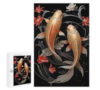 Puzzles pour Adultes 1000 PCS Puzzles Aesthetic Koi Fish Japan Jeu De Puzzle Casse-tête Une Œuvre d'art Cadeaux d'anniversaire Et Cadeaux Uniques 1000 PCS