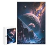 Puzzles pour Adultes 1000 PCS Puzzles Alien Planet with Pink Tree Puzzles pour Adultes - Décoration Murale - Difficile - Stimule Le Cerveau 1000 PCS