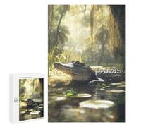 Puzzles pour Adultes 1000 PCS Puzzles Alligator in Swamp Puzzles pour Adolescents Jeu Pratique Course De Vitesse Interaction Parent-Enfant 1000 PCS
