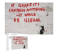 Puzzles pour Adultes 1000 PCS Puzzles Banksy Rat Graffiti Jeu De Puzzle Casse-tête Une Œuvre d'art Cadeaux d'anniversaire Et Cadeaux Uniques 1000 PCS