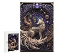 Puzzles pour Adultes 1000 PCS Puzzles Cosmic Golden Fox Art Deco Puzzles pour Adolescents Jeu Pratique Course De Vitesse Interaction Parent-Enfant 1000 PCS