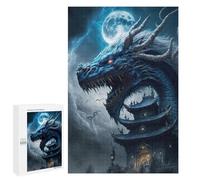 Puzzles pour Adultes 1000 PCS Puzzles Dragon's Moonlit Palace -1 Puzzles pour Adolescents Jeu Manuel Décoration Parfaite Cadeaux d'anniversaire Et Cadeaux Uniques 1000 PCS