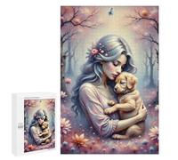Puzzles pour Adultes 1000 PCS Puzzles Enchanted Forest with Puppy Puzzles Jeux Amusants mais Aussi Humoristiques Cadeaux Uniques pour Un Anniversaire Et Noël 1000 PCS