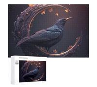 Puzzles pour Adultes 1000 PCS Puzzles Enchanted Raven in Moonlit Garden Puzzles pour Adolescents Jeu Manuel Décoration Parfaite Cadeaux d'anniversaire Et Cadeaux Uniques 1000 PCS