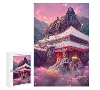 Puzzles pour Adultes 1000 PCS Puzzles Fantasy Mountain Temple Puzzles pour Adolescents Jeu Manuel Décoration Parfaite Cadeaux d'anniversaire Et Cadeaux Uniques 1000 PCS