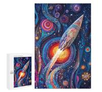Puzzles pour Adultes 1000 PCS Puzzles Fantasy Rocket in Space Puzzles pour Adultes - Décoration Murale - Difficile - Stimule Le Cerveau 1000 PCS