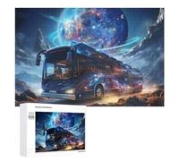 Puzzles pour Adultes 1000 PCS Puzzles Galactic Journey Futuristic Bus in Space Puzzles pour Adolescents Jeu Manuel Décoration Parfaite Cadeaux d'anniversaire Et Cadeaux Uniques 1000 PCS