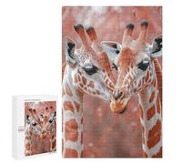 Puzzles pour Adultes 1000 PCS Puzzles Giraffe Pair Portrait Jeu De Puzzle Casse-tête Une Œuvre d'art Cadeaux d'anniversaire Et Cadeaux Uniques 1000 PCS