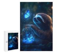 Puzzles pour Adultes 1000 PCS Puzzles Glowing Butterfly Sloth Puzzles pour Adolescents Jeu Pratique Course De Vitesse Interaction Parent-Enfant 1000 PCS