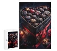 Puzzles pour Adultes 1000 PCS Puzzles Heart-Shaped Chocolate Box Puzzles Jeux Amusants mais Aussi Humoristiques Cadeaux Uniques pour Un Anniversaire Et Noël 1000 PCS