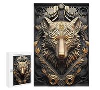 Puzzles pour Adultes 1000 PCS Puzzles Imperial Golden Wolf Jeu De Puzzle Casse-tête Une Œuvre d'art Cadeaux d'anniversaire Et Cadeaux Uniques 1000 PCS