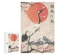 Puzzles pour Adultes 1000 PCS Puzzles Japanese Kanji Crane Bird Jeu De Puzzle Casse-tête Une Œuvre d'art Cadeaux d'anniversaire Et Cadeaux Uniques 1000 PCS