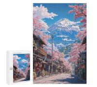 Puzzles pour Adultes 1000 PCS Puzzles Japanese Sakura Bloom Fuji Puzzle pour Adultes, Jouet, Décoration Murale, Anti-Stress, Difficile Et Stimulant 1000 PCS