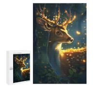 Puzzles pour Adultes 1000 PCS Puzzles Magical Glowing Deer Puzzle pour Adultes, Jouet, Décoration Murale, Anti-Stress, Difficile Et Stimulant 1000 PCS