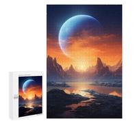 Puzzles pour Adultes 1000 PCS Puzzles Mountains and Planets Jeu De Puzzle Casse-tête Une Œuvre d'art Cadeaux d'anniversaire Et Cadeaux Uniques 1000 PCS