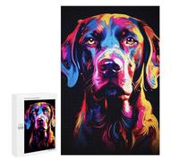 Puzzles pour Adultes 1000 PCS Puzzles Neon Dog Puzzles pour Adolescents Jeu Pratique Course De Vitesse Interaction Parent-Enfant 1000 PCS