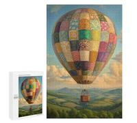 Puzzles pour Adultes 1000 PCS Puzzles Patchwork Hot Air Balloon Puzzle pour Adultes, Jouet, Décoration Murale, Anti-Stress, Difficile Et Stimulant 1000 PCS