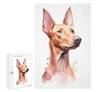 Puzzles pour Adultes 1000 PCS Puzzles Pharaoh Hound Watercolor Puzzles pour Adolescents Jeu Pratique Course De Vitesse Interaction Parent-Enfant 1000 PCS